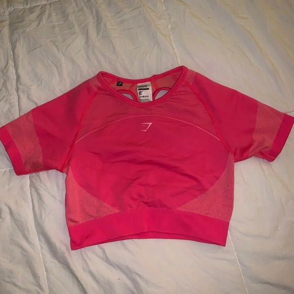 Gymshark Tops - Gymshark Ultra Seamless Crop Top Hot Pink
